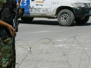 جندي عراقي عند نقطة مراقبة في بغداد
