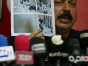 مدير عام شرطة كركوك اللواء جمال طاهر بكر في مؤتمر صحافي في كركوك