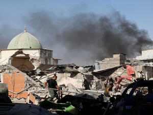 جانب من الدمار جراء المعارك في الموصل القديمة