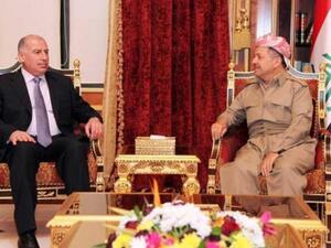 رئيس ائتلاف متحدون للإصلاح أسامة النجيفي ورئيس إقليم شمال العراق مسعود بارزاني