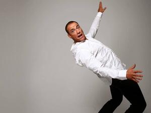 Action hero Jean-Claude Van Damme was the guest on the Egyptian TV show 'Yes, I'm Famous' this week. (Facebook)