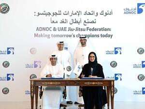 The agreement was signed by Reem Al Buainain, Manager CSR, at ADNOC, and Fahad Al Shamsi, CEO of the UAE Jiu-Jitsu Federation. 