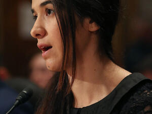 Human rights activist Nadia Murad testifies at a Senate Homeland Security and Governmental Affairs Committee hearing on Capitol Hill on June 21, 2016 in Washington, DC. (AFP photo)