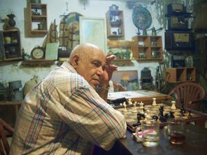 Mohammad Al-Khatib in his museum. (Photo credit: Martin Roux)