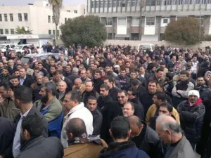 معلمون اردنيون يعتصمون للمطالبة بحقوقهم بتحسين اوضاعهم المعيشية