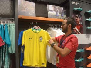 Store owners say demand for World Cup jerseys have been on rise in Amman (Photo: Muath Freij)