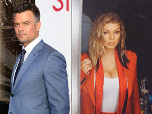 Josh Duhamel and Fergie get along great (Source: Kathy Hutchins / Shutterstock , Fergie / Instagram) 

