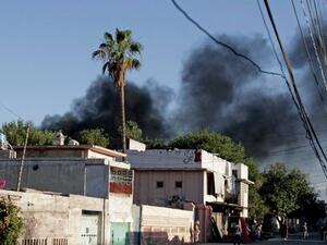 Black smoke was seen rising from the vicinity of the US embassy in Kabul. (Twitter) Black smoke was seen rising from the vicinity of the US embassy in Kabul. (Twitter)