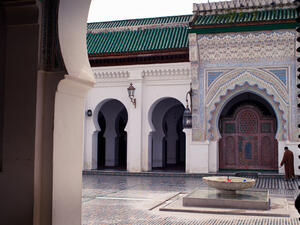 Fes, Morocco's al-Karaouine University, founded by a woman in 859, is the oldest continuously-running university in the world and has served as an important religious institution for the Islamic world.  (Flickr Creative Commons/Keith Putnam)