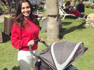 كارمن سليمان و طفلها يتعرضان لحادث سيارة