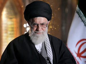 Ayatollah Ali Khamenei addressing the nation on the occasion of Noruz, the Iranian New Year, in Tehran on March 20, 2013. (AFP/File)