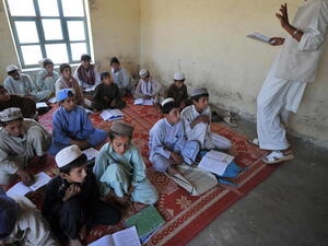 Students attend class in Khost, Afghanistan, in 2011. (AFP/File) Students attend class in Khost, Afghanistan, in 2011. (AFP/File)