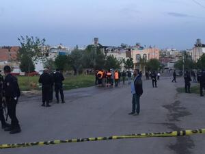 Turkish police investigate the scene in Kilis after artillery from Syria injured 12, leaving at least one person in serious condition. (Twitter/TRT News) Turkish police investigate the scene in Kilis after artillery from Syria injured 12, leaving at least one person in serious condition. (Twitter/TRT News)