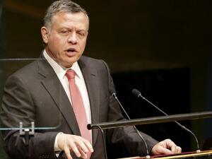 Jordan's King Abdullah II speaks during the 69th session of the United Nations General Assembly at the UN headquarters, New York, U.S., September 24, 2014. (Photo credit: Seth Wenig, AP)
