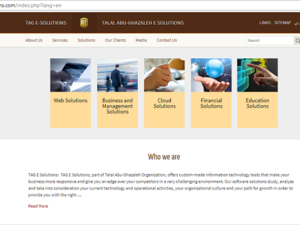 تسعى مجموعة طلال أبوغزاله من خلال الدور الذي تلعبه لخدمة التحول إلى المجتمع المعرفي، وإنجازاتها المتعددة، وخاصة من خلال دائرة الحلول الإلكترونية.