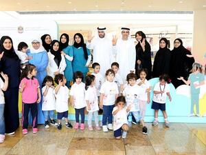 خلال مراسيم إطلاق اللعبة الالكترونية في فيستفال مول بدبي.