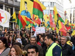 Some 15,000 people took part in a protest march in Dusseldorf, Germany, on December 26, 2015 to condemn the latest offensive by the Turkish army against Kurdish rebels in the country's southeast. (AFP/Caroline Seidel) Some 15,000 people took part in a protest march in Dusseldorf, Germany, on December 26, 2015 to condemn the latest offensive by the Turkish army against Kurdish rebels in the country's southeast. (AFP/Caroline Seidel)