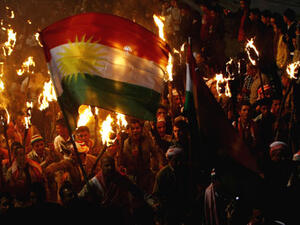Kurds in Iraq's semi-autonomous Kurdistan region celebrate Nowruz, an ancient Zoroastrian new year festival also observed by Iranians.  (AFP/Safin Hamed)