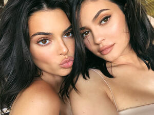 Kendall shared a slideshow on Instagram of herself and Kylie posing for the camera (Source: kyliejenner / Instagram )
