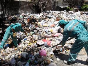 As of November, an estimated 100,000 tons of trash have accumulated in and around Beirut. (AFP/File)