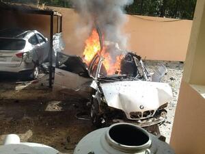  الانفجار استهدف القيادي بحركة حماس أبو حمزة حمدان وزوجته