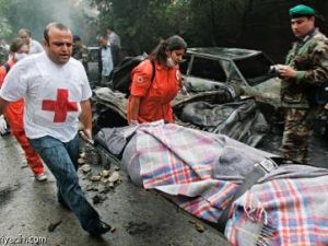 جثمان تويني بعد اغتياله 