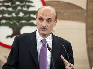 Lebanese Forces leader Samir Geagea says that he cannot accept General Aoun as president (AFP/ File).