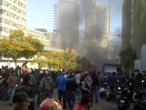 الصورة للتفجير عن صحيفة النهار