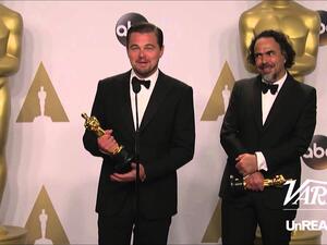 Leo's face after being asked the confusing question! (YouTube)