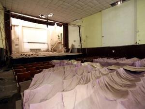 Al-Zahraa cinema sits abandoned in Libya's capital Tripoli.  (AFP/Mahmud Turkia)