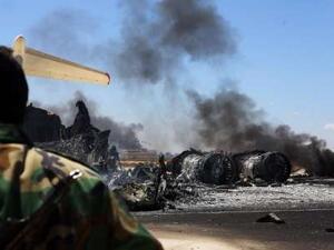 The remains of a burnt airplane seen at the Tripoli International Airport in Libya on July 16, 2014. (AFP/Mahmud Turkia) The remains of a burnt airplane seen at the Tripoli International Airport in Libya on July 16, 2014. (AFP/Mahmud Turkia)
