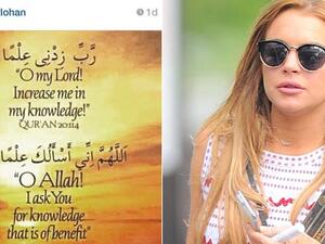 LiLo was spotted with a copy of the Quran on Wednesday. (Ummid)