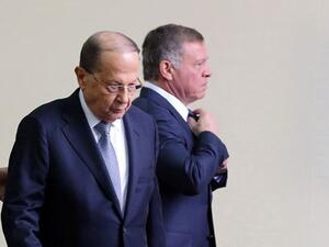 الرئيس اللبناني والعاهل الاردني 