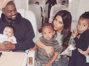 Kim Kardashian West's children enjoyed a "lovefest" with their baby cousin True  (Source: kimkardashian / Instagram) 