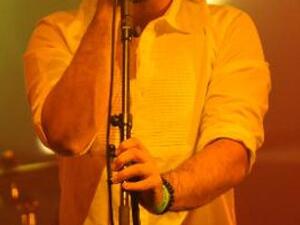 Hamed Sinno, Mashrou' Leila's openly gay frontman, performs in France on April 26, 2015.  (AFP/File)