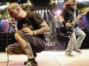 US metal band Down under fire after frontman gives Nazi salute during their concert in Europe. (Facebook)