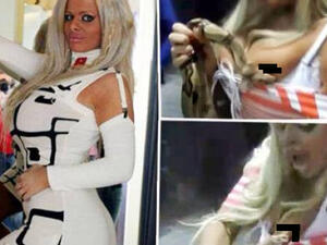 لحظة لدغ الثعبان للعارضة الاسرائيلية