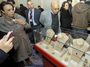 The contents of the Ben Ali palace, on display.