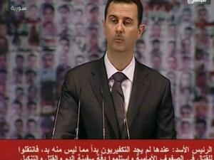 President Bashar al-Assad on Syrian state TV.