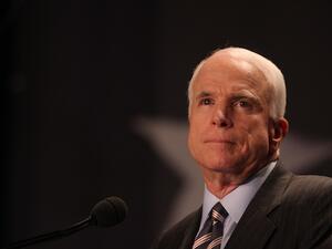US Senator John McCain, who on Monday entered Syria to talk with rebel leaders. Image courtesy of washingtonindependent.com