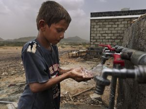 The opening of a Unicef sponsored Water Scheme close to the Al-Mazraq IDP camps, Al-Mazraq, Yemen, August 14, 2010.
