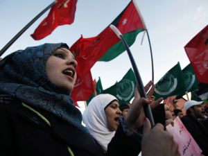 Exotic, submissive, veiled, sequestered, hareem'ed and out of sight. Were these the women of the Arab, often Muslim, Revolution?