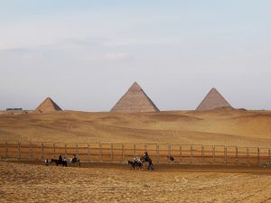 Desolate Pyramids: The revolt-- whether the tourist guides backed it or not-- has temporarily harmed their trade.