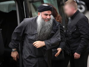 Abu Qatada on his release from prison in the UK last year.
