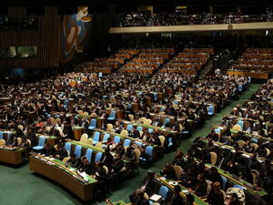 The UN General Assembly prepares for a debate in November 2012 (Getty)