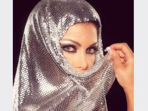 Modest-looking Haifa Wehbe (Image: Twitter)