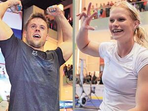 Frederik Aegidius of Denmark and Annie Thorisdottir from Iceland, who won the competition. (Image courtesy of Gulf News)