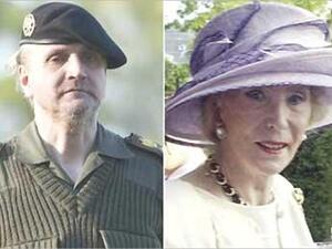 القتيلة وزوجها بلباس ضابط عراقي