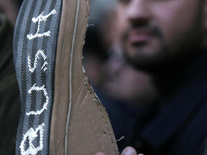 Notorious; Arabs and shoes: we've had the shoe-bomber,( a Muslim in Arab solidarity) and the Bush shoe-thrower to name a couple.