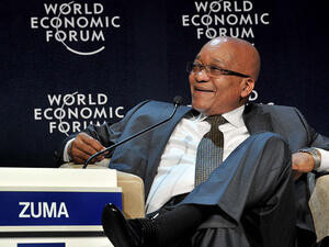 President Jacob Zuma addresseS the World Economic Forum plenary session on BRICS. (Photo: GCIS)